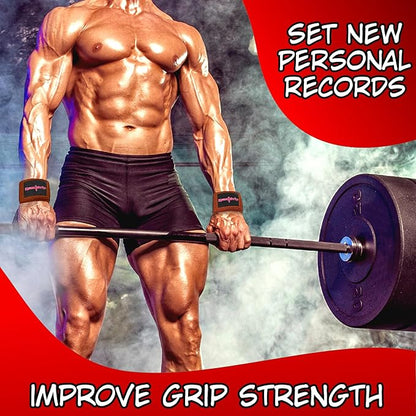 Anime Lifting Straps - Padded Wrist Straps for Weightlifting, Bodybuilding, Gym Workouts, Powerlifting, Deadlifts & Fitness (Soft Cotton 23.5 inch, 1 Pair)