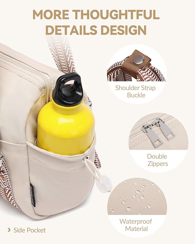 Small Gym Bag for Women Mini Duffle Bag with Guitar Strap, Lightweight Waterproof Cute Tote with Wet Compartment for Girls Workout Sport Travel, Beige