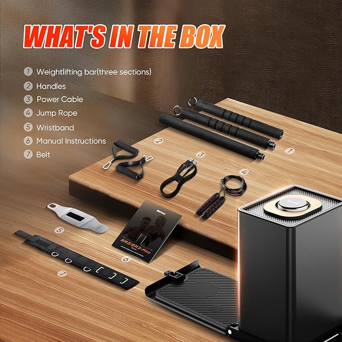 SR3 Pro Smart Home Gym - Max 180lbs All-in-One Foldable Strength Training Machine for Full Body Workouts, Adjustable Resistance Fitness Equipment for Men & Women, Compact Home Workout Cube