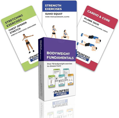 Exercise Flash Cards - Workout Cards Deck - Exercise Cards for Home Workouts Women & Men