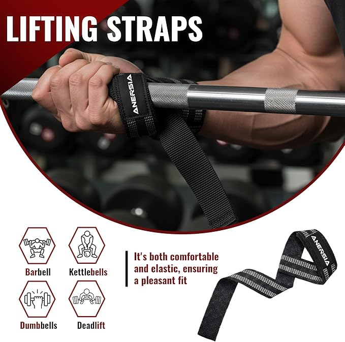 10 in 1 Barbell Pad Set for Squats & Hip Thrust – Barbell Pad with Resistance Bands, Lifting Straps, Ankle Straps & Barbell Clamps – Weightlifting Accessories Kit for Home Gym