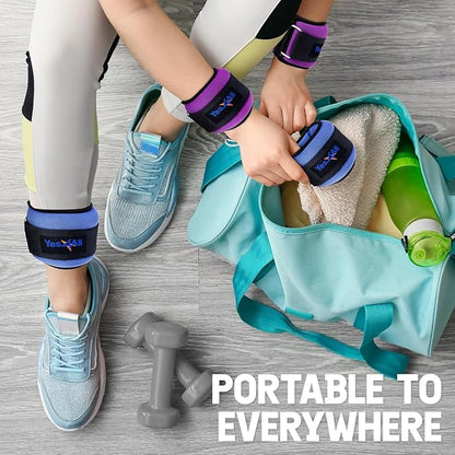 Yes4All Wrist & Ankle Weights Pair 1lb -10lbs, Adjustable Strap for Walking, Jogging, Pilates, Gym Fitness Workout for Women, Men