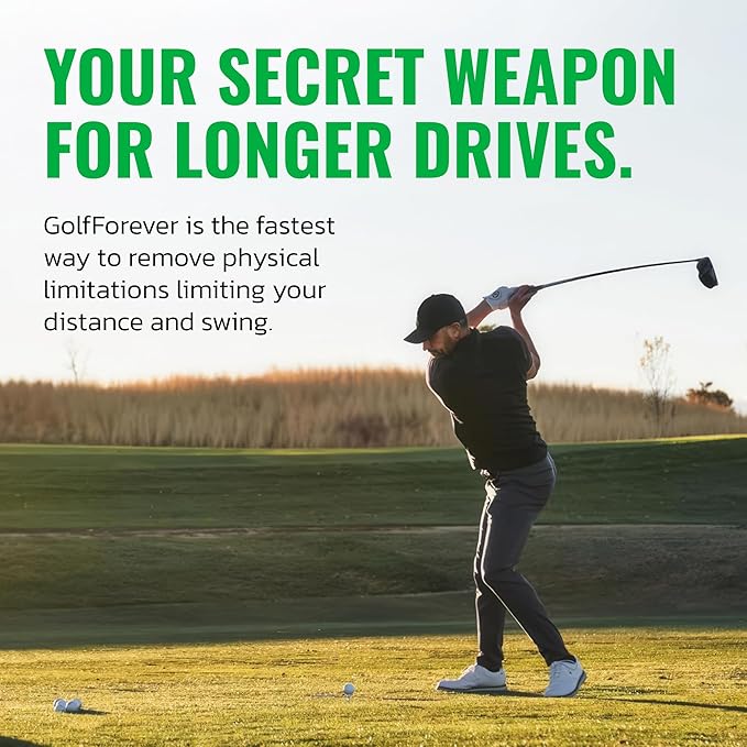 GolfForever Swing Trainer – Golf Fitness & Training System for Strength, Flexibility & Swing Power – Includes Membership & Premium Training Bar for Golf-Specific Workouts