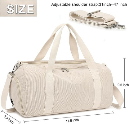 BTOOP Duffle Bag for Gym Sports Women Girls Workout Travel Bag Weekender with Shoe Compartment and Wet Pocket