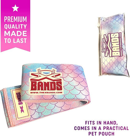 The X Bands Exercise Resistance Bands - Non-Slip Extra Thick Fabric Hip Loop Booty Bands - 20, 30, 40, 50 lb - Fitness Workout for Legs, Butt Training, Stretching, Yoga