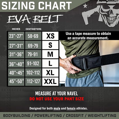 Iron Infidel Recon Weight Lifting Belt - 4" Wide Self Locking Gym Belt for Men & Women, EVA Foam Core Support Weight Belt for Squatting, Deadlifting, Powerlifting, Workout, Fitness & Crossfit