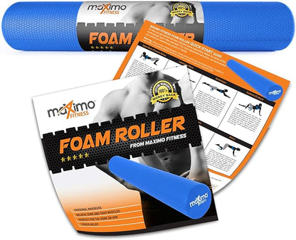 Maximo Fitness Foam Roller - High Density Exercise Roller for Trigger Point Self Massage, Muscle and Back Roller for Fitness, Physical Therapy, Yoga and Pilates, Gym Equipment