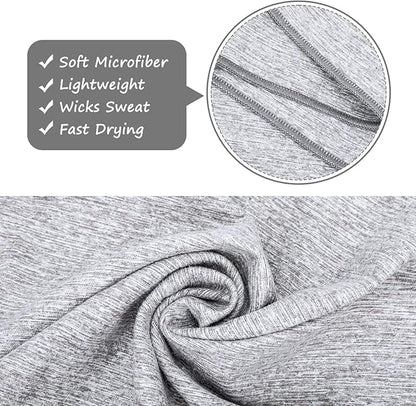 3 Pack Sweat Towel for Working Out Quick Dry Microfiber Gym Towels Men Women Fitness Exercise Tennis Weight Lifting Outdoor Cycling Hiking Fishing Towels(3 Pack(Grey))