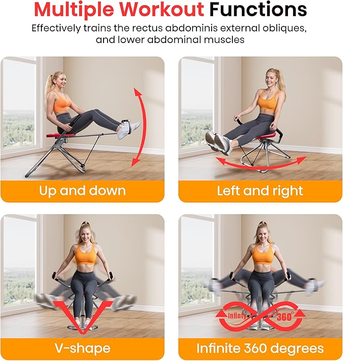 AB SWING INFINITY - 3rd Gen Ab Machine, Eliminates Arm Fatigue, 360° Core Isolation, 300 LBS Capacity