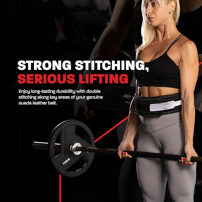 Hawk Sports Weightlifting Belt for Men and Women, Black 10mm Thick, 4-Inch Wide Lever Belt for Safely Increasing Weight and Lifting Power for Deadlifts, Squats, and Other Workouts