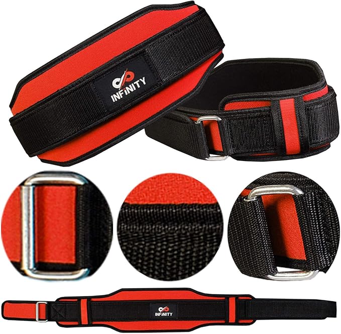 Neoprene Weight Lifting Belts Double Back Support Gym Workout Training Fitness