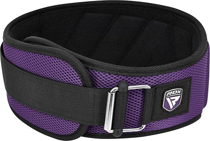 RDX Weight Lifting Belt, Curved Padded Back Lumbar Support, Fitness, Core Exercise Workout Bodybuilding Powerlifting Deadlifts Squats, Ladies Gents Men Women Home Gym Equipment
