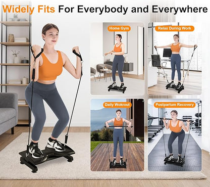 KESHWELL Waist Twisting Machine,Ab Twist Board For Weight Loss&Waist Slim,Ab Machine with Pilates Bar,Noiseless Waist Trainer For Women & Men, 330 Lbs Capacity At Home Workout Equipment.