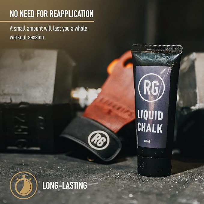 RooGrips Liquid Chalk Grip Enhancer - Hand Chalk for Weightlifting, Gymnastics & Workout - No-Mess, Long-Lasting, Quick-Dry Gym Chalk for Hand Grips & Sweaty Palms - 100ml Premium Climbing Chalk.