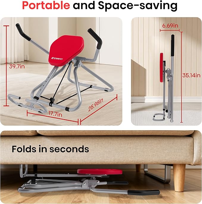 AB SWING INFINITY - 3rd Gen Ab Machine, Eliminates Arm Fatigue, 360° Core Isolation, 300 LBS Capacity