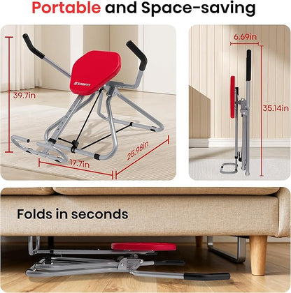 AB SWING INFINITY - 3rd Gen Ab Machine, Eliminates Arm Fatigue, 360° Core Isolation, 300 LBS Capacity