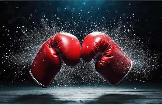 Red Boxing Gloves Backdrop Boxer Backdrop Dark Black Wall Boxing Sport Gym Photography Background Boxing Athletics Party Backdrop Decorations Retirement Birthday Studio Props Wallpaper 20x10ft