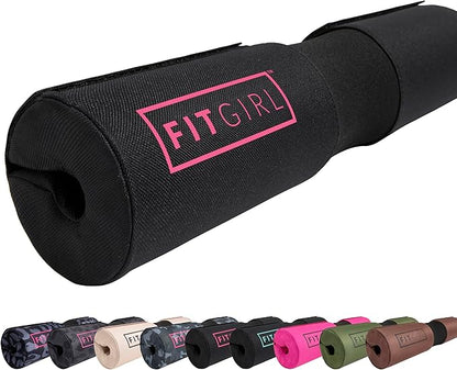 FITGIRL - Squat Pad and Hip Thrust Pad for Leg Day, Barbell Pad Stays in Place Secure, Thick Cushion for Comfortable Squats Lunges Glute Bridges, Olympic Bar and Smith Machine