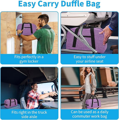 Small Gym Bag 14 inch lightweight Carry On Mini Duffel Bag for Travel Sport - Lavender Purple