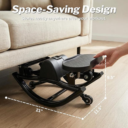 Rocking Stepper for Exercise at Home, 2026[New Vision] Motion Stair Stepper with Resistance Bands & Balance Board, Low-Impact Full Body Workout Equipment, Stable Structure Exercise Equipment
