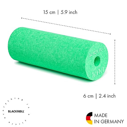 BLACKROLL - Mini Foam Roller, Massage Tool for Feet, Hands, and Arms, Ideal for Travel Size and Targeted Myofascial Release, for Exercise, Massage, and Muscle Recovery, 6" x 2", Green