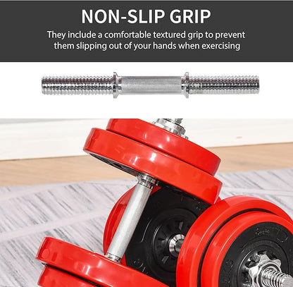 Soozier Adjustable Dumbbell Set, Convertible to Barbell Weight Set for Home Gym Women and Men Weight Lifting Training.