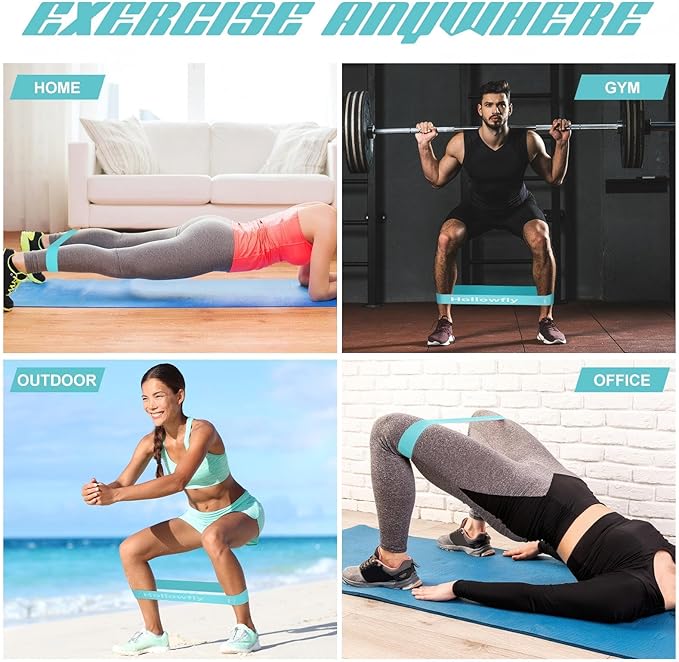 30 Pcs Latex Resistance Loop Exercise Bands for Booty Workout Stretch Exercise Band Non Slip for Legs Squat Resistance Loop Women Men Starter Butt Hip Thigh Fitness