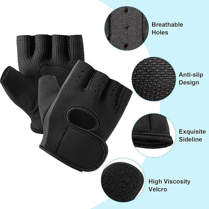 Geyoga 3 Pairs Breathable Workout Gloves, Weight Lifting Exercise Gloves Fitness Gym Glove for Weight Lifting Cycling Fishing Fitness Gym Training Workout, M Size for Men Women