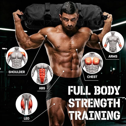 Yes4All Sandbags for Working Out, Adjustable Sand Bags for Weight Training with Handles, Multiple Colors & Sizes 5-200lbs