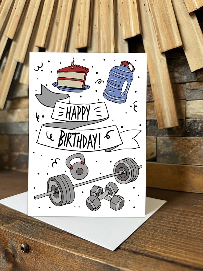 Birthday Card for personal training/trainer, weight lifting, gym rat, and cossfit lover