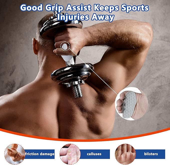 Silicone Gym Grips for Weight Lifting,Workout Gloves for Women Men Alternative,Anti Slip Gym Workout Grip,Rubber Gym Hand Grips-Weightlifting Grips Pad for Barbell,Pull Up,Ryptfit,Training