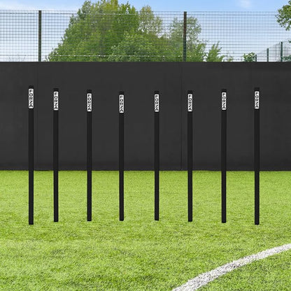 FORZA Slalom Agility Poles | Improve Endurance, Speed & Footwork | Color, Size & Rubber Base Options Available [8 Pack]
