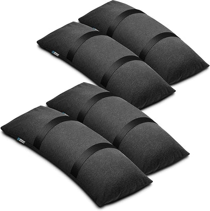 Rhino BaseMate Umbrella Base Weights 4-Pack – Fillable Sand Bags for Umbrella Base & Patio Stand | Durable Weatherproof Sandbag Weights for Outdoor Umbrellas, Arched Design, Holds Up to 49 lbs Each