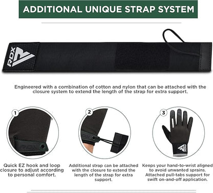 RDX Weight Lifting Gloves with Wrist Support -Touch Screen Full Finger Gym Workout, Breathable Anti Slip Padded Grip, Men Women Fitness Training, Powerlifting Bodybuilding HIIT Exercise Weightlifting