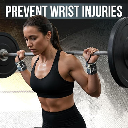 Nordic Lifting Wrist Wraps (1 Pair/2 Wraps) – Lifting Wrist Wraps with Thumb Loop for Weightlifting, Powerlifting & CrossFit – Durable Wrist Support Straps for Men & Women – Gym Essentials for Heavy Lifts