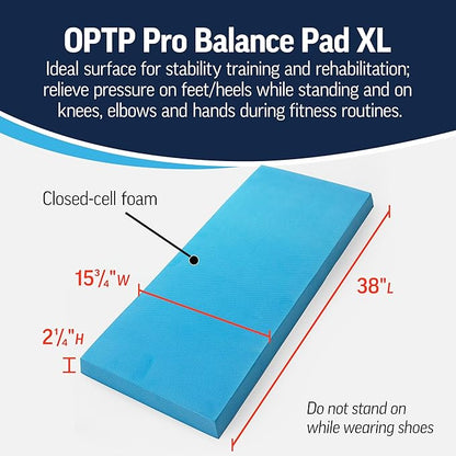 OPTP Pro Balance Pad XL - Soft Foam Balance Pads for Physical Therapy - Exercise Balance Pad and Workout Pad for Stability Training, Yoga, and Fitness