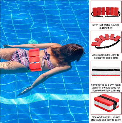 5 Pcs Pool Aquatic Exercise Set Including 2 Lightweight Water Dumbbells, 2 Ankle Swimming Weights, and Swim Belt Water Exercise Equipment for Aquatic Aerobics