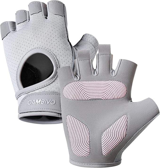 CAMBIVO Workout Gloves for Men & Women, Weight Lifting Gloves with Wrist Support, Non Slip Grip, Breathable Gym Gloves for Training, Crossfit, Pull Ups, Cycling, Fitness, Home Workouts
