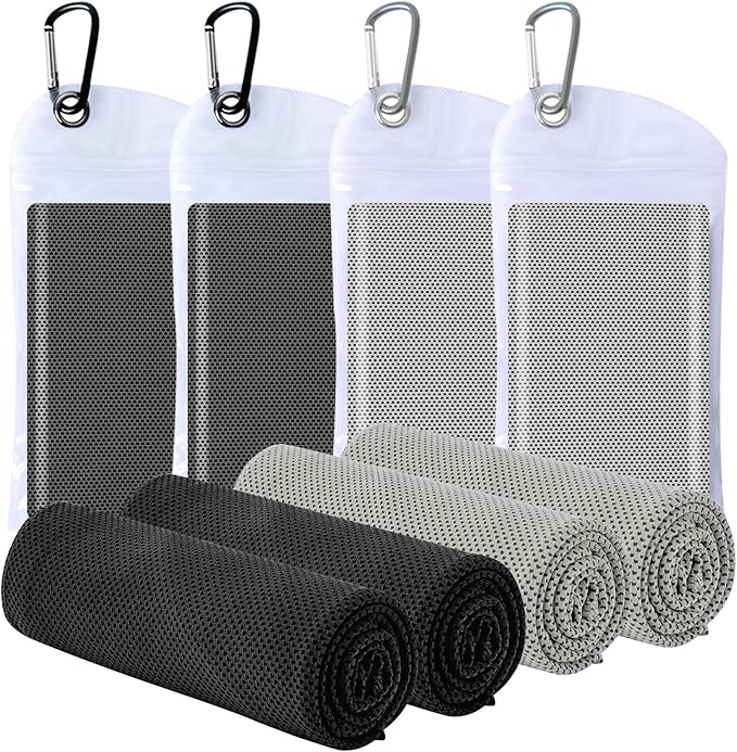 Cooling Towels for Neck and Face - Soft Breathable Chilly Towel, Sweat Wraps, Cool Rags Quick Dry Towel for Hot Weather, Workout, Sports, Yoga, Gym, Hiking, Running, Trips, Golf