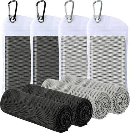 Cooling Towels for Neck and Face - Soft Breathable Chilly Towel, Sweat Wraps, Cool Rags Quick Dry Towel for Hot Weather, Workout, Sports, Yoga, Gym, Hiking, Running, Trips, Golf