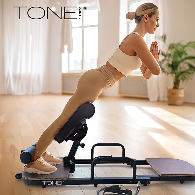 Tone Fitness Foldable Hip Thrust & Glute Exercise Machine | Adjustable Sissy Squat, Core & Leg Trainer | Multiple Colors