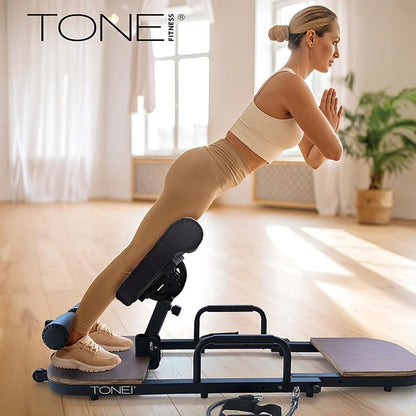 Tone Fitness Foldable Hip Thrust & Glute Exercise Machine | Adjustable Sissy Squat, Core & Leg Trainer | Multiple Colors