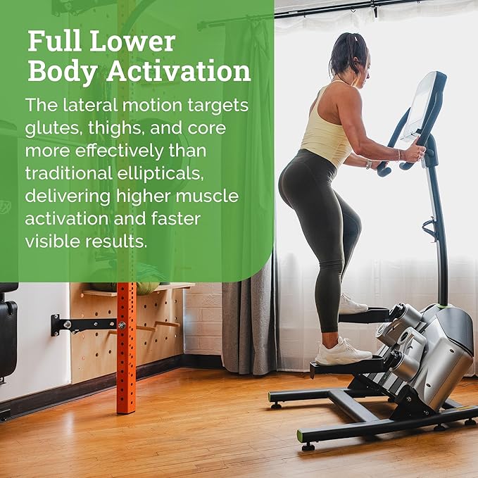 New for '26 Helix Lateral Elliptical H1000-3D | Home Lateral Trainer 3D 10" Touchscreen Tablet Console | Lateral Elliptical | Compact Cardio Machine for Lower Body Sculpting | Leg Exercise Machine