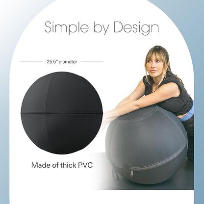 Bala Balance Ball - Exercise Ball Chair for Yoga, Pilates, Barre, Core Strengthening & Physical Therapy - Women's Gym Equipment & Workout Accessories