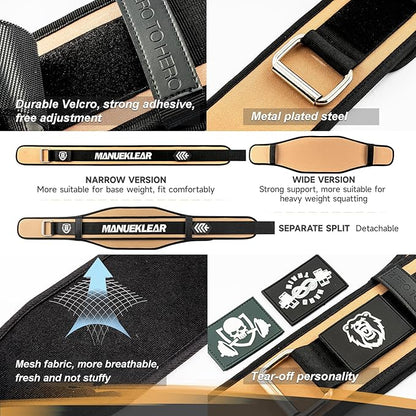 Weight Lifting Belt, Lifting Belts for Women Men,MANUEKLEAR Weightlifting Belt Quick Locking Back Support for Bodybuilding, Fitness, Powerlifting, Cross Training, Squats, Workout, Exercise