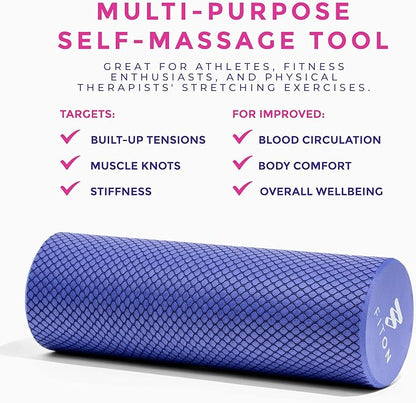 FitOn - 12"x4" Travel Sized Recovery Roller & Sculpt Resistance Bands Bundle - Workout Equipment Set for Gym and Home Exercise - Workout with Non-Slip Exercise Bands & Durable Foam Roller Set