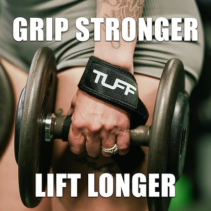 Tuff Lifting Straps - Wrist Straps for Weightlifting, Deadlifts, Powerlifting, and Strength Training - Ideal for Men and Women