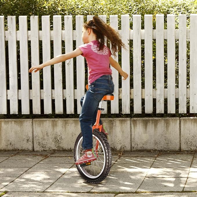 AW 16/18/20/24 Inch Wheel Outdoor Unicycle Adjustable Seat Exercise Bicycle Fit Adults Kids Outdoor Sports Fitness Exercise, for Choice