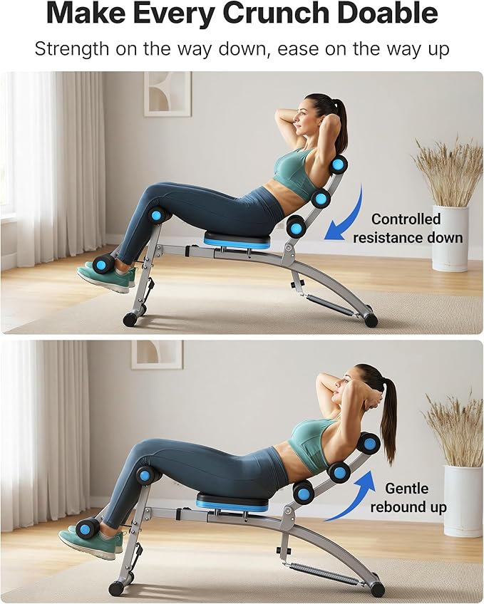 MERACH Ab Machine, Multi-Functional Adjustable Ab Trainer, Ab Workout Bench for Home Gym, Sit Up Machine for Abdominal, Exercise Chair for Full Body Workout