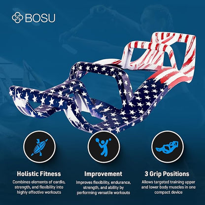 BOSU Helm Push Up Bar, Portable Pushup Exercise Equipment for Home Gym Training, Core, Abs and Upper Body Strength Workouts